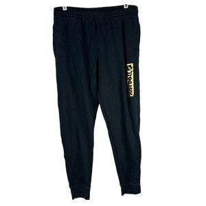 Nike Black Gold Just Do It Jogger Sweatpants Mens Small Athletic Casual Pants